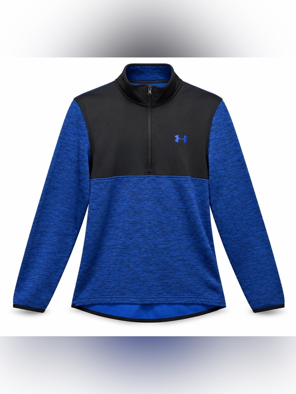 Under Armour Small Loose 1/4 Zip Pullover Blue Black Athletic Shirt